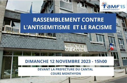 rassemblement contre l'antisémitisme et le racisme